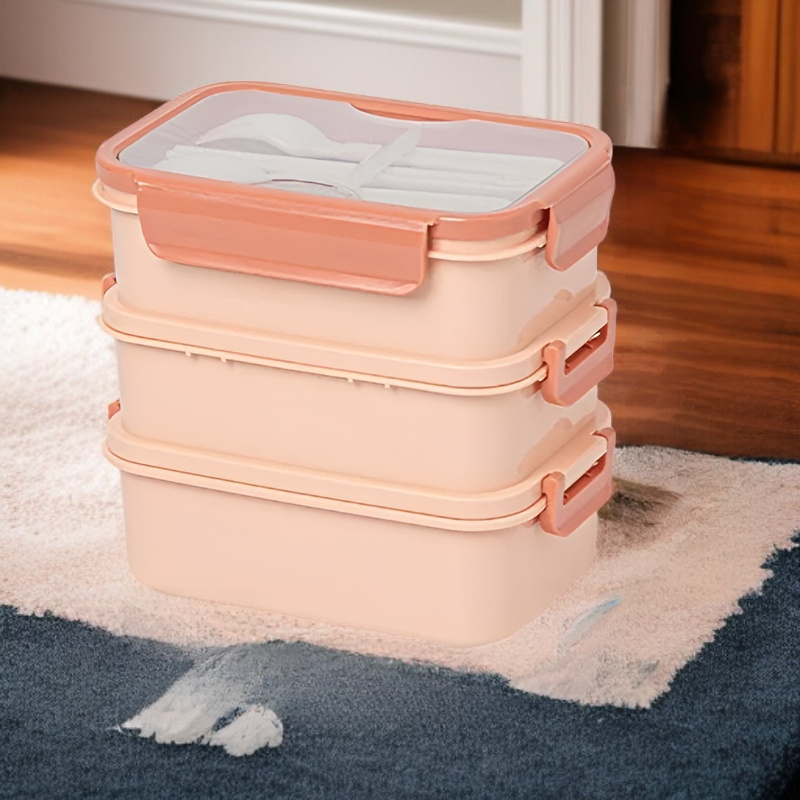 علبة غداء ثلاثية الطبقات من إيزي آند فري ميل فريب بيور بوكس