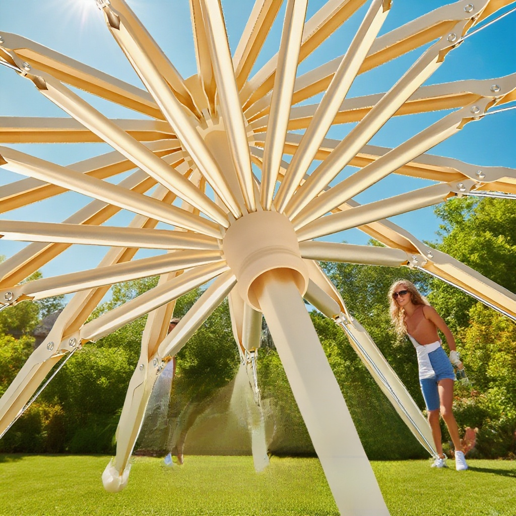 튼튼한 구조의 방수 대형 접이식 파라솔