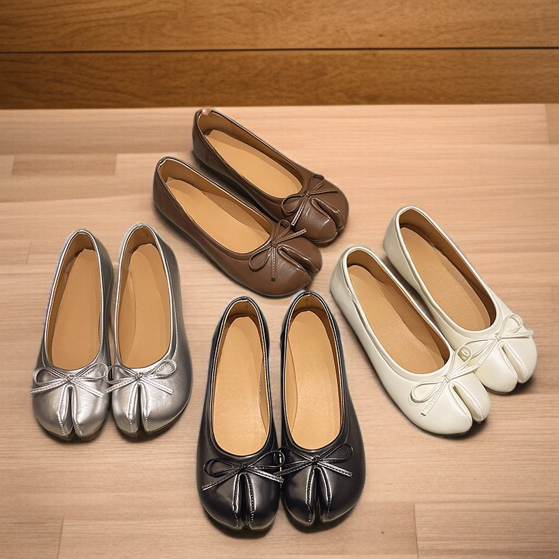 레드 단화 여 플랫 컴포트화 여성 구두 리본 발가락 봄가을 여름 단화