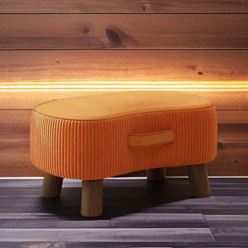 Tragbarer Fußhocker aus Massivholz, Schuhwechsel- und Couchtischhocker für das Wohnzimmer