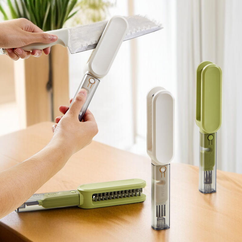 주방 4in1 양면 브러쉬 칼 청소기 주방 청소기 칼갈이 4종 세트 설거지 브러쉬