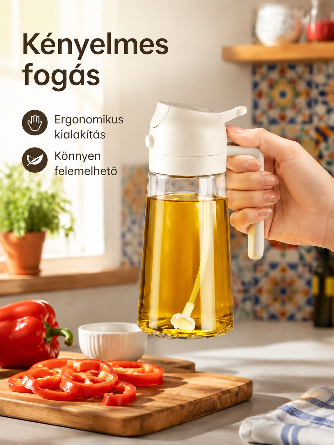 Fűszerek multifunkcionális tároló üvege