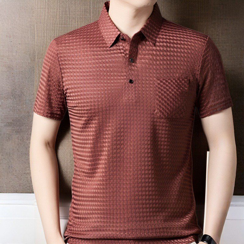 Camisa elástica informal y elegante para hombre para caminar.