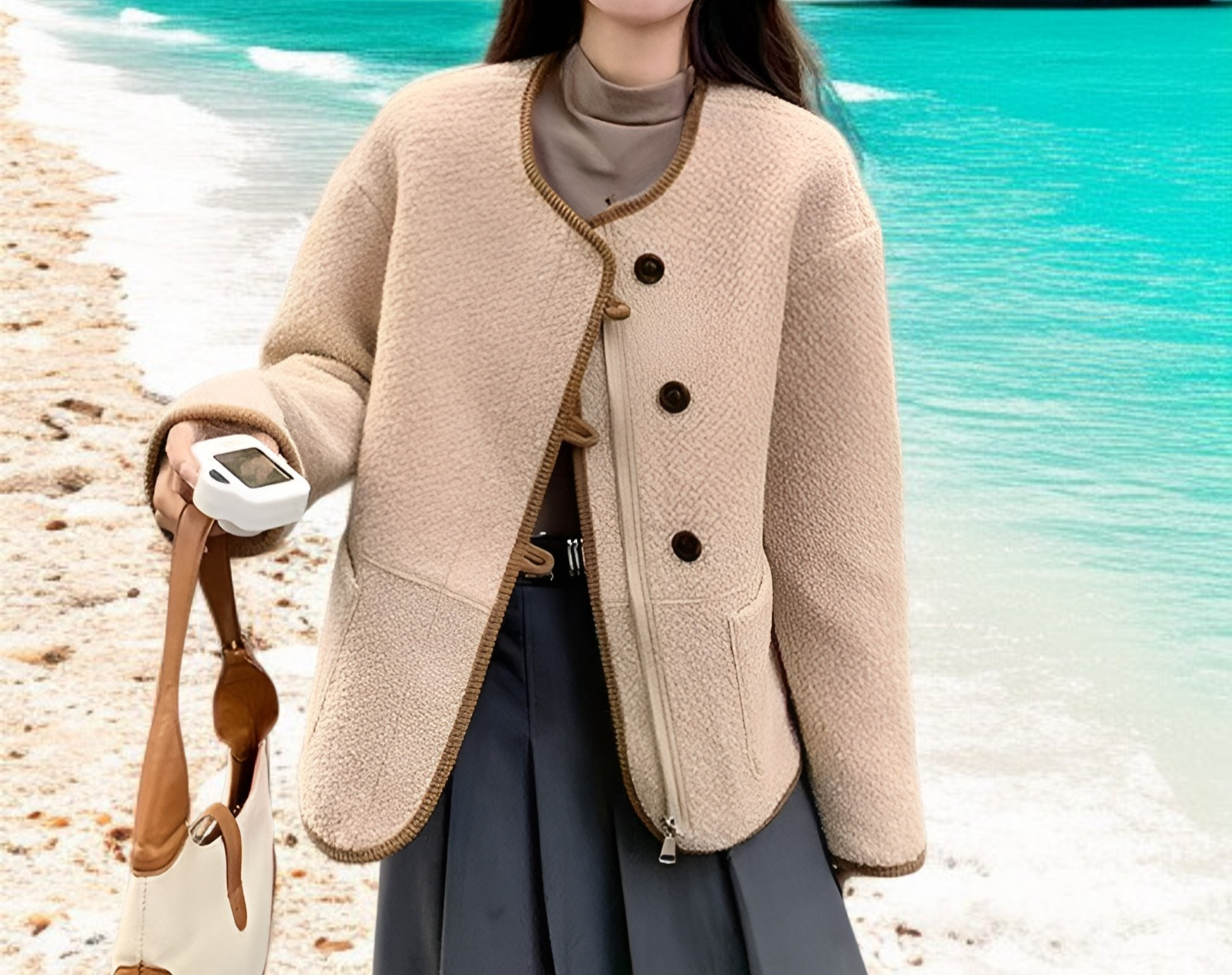 上品なクラシックデザインのレディースコート