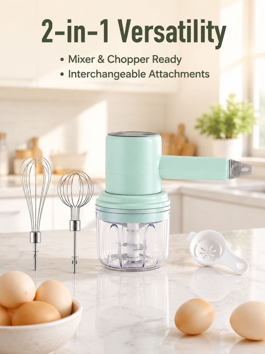 Handheld Automatic Egg Beater Mini Rechargeable Household Mixer Cake Cream Tool