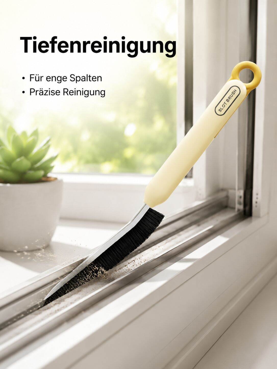 Multifunktionale Spaltbürste mit langem Griff ohne tote Winkel