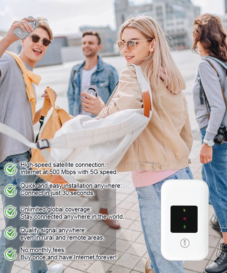 【Lifetime Free】Your Pocket 5G WiFi Router, Strong signal, fast network speed