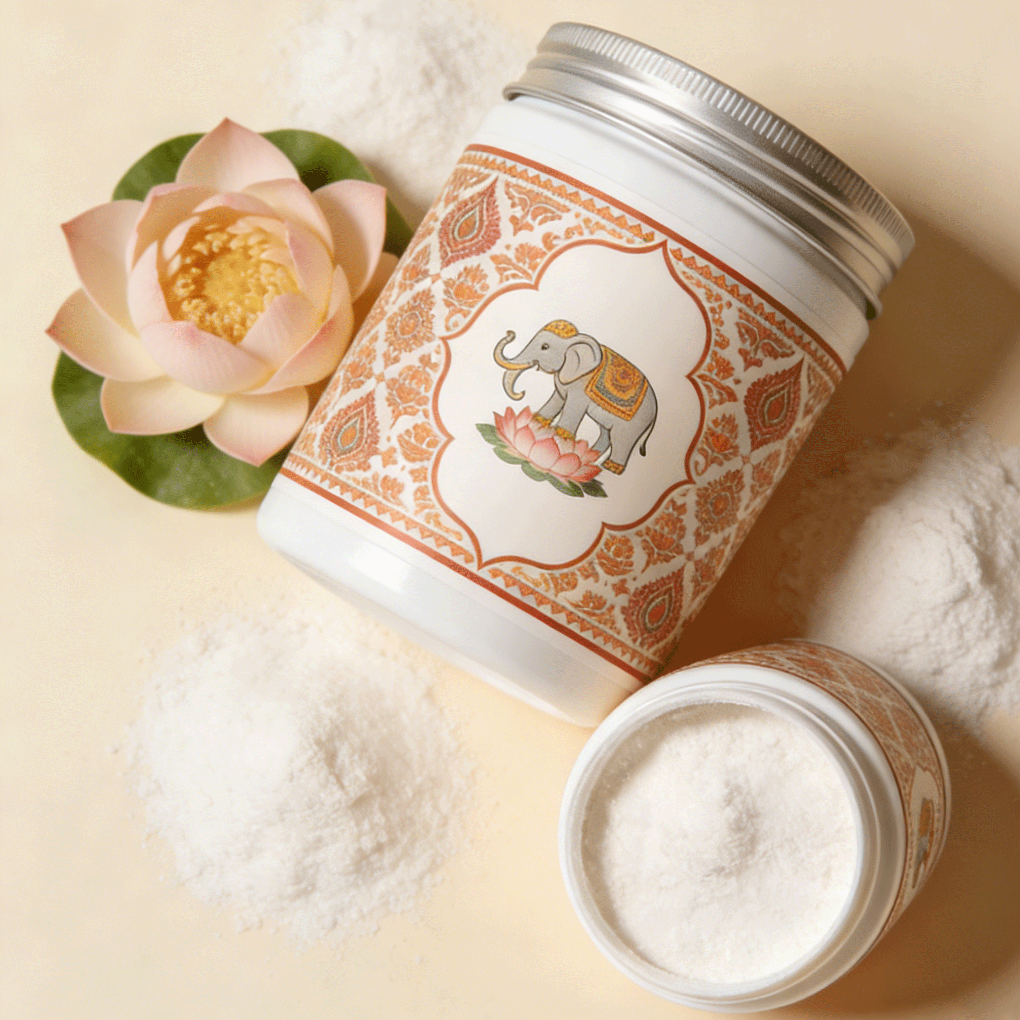 แป้งโรยตัว 100 กรัม เซ็ต 5 ชิ้น บรรจุภัณฑ์ทันสมัย