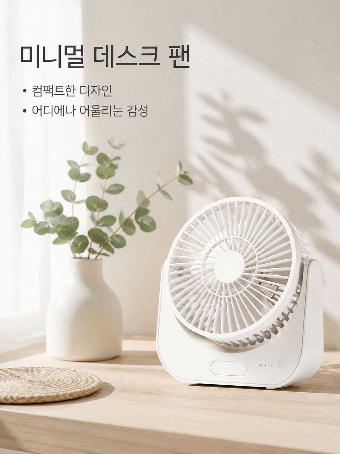 사무실 가정용 충전식 데스크탑 선풍기