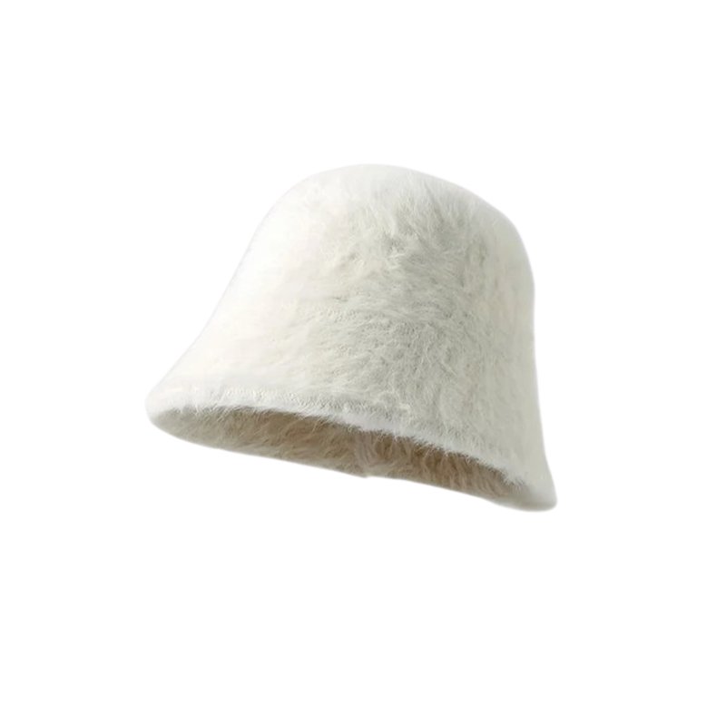 ラビットファーバケット帽子