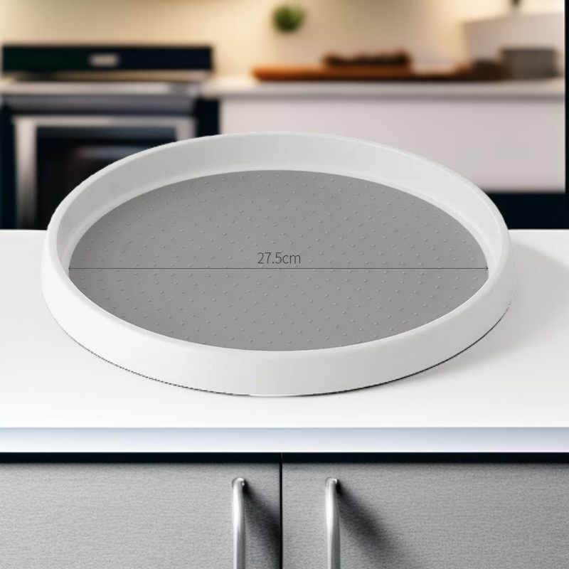 رف توابل مزدوج الطبقة للمطبخ، منظم تخزين عملي للتوابل والمكياج