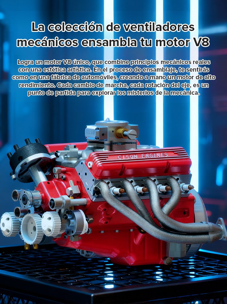 Nuevo modelo de adorno motor V8