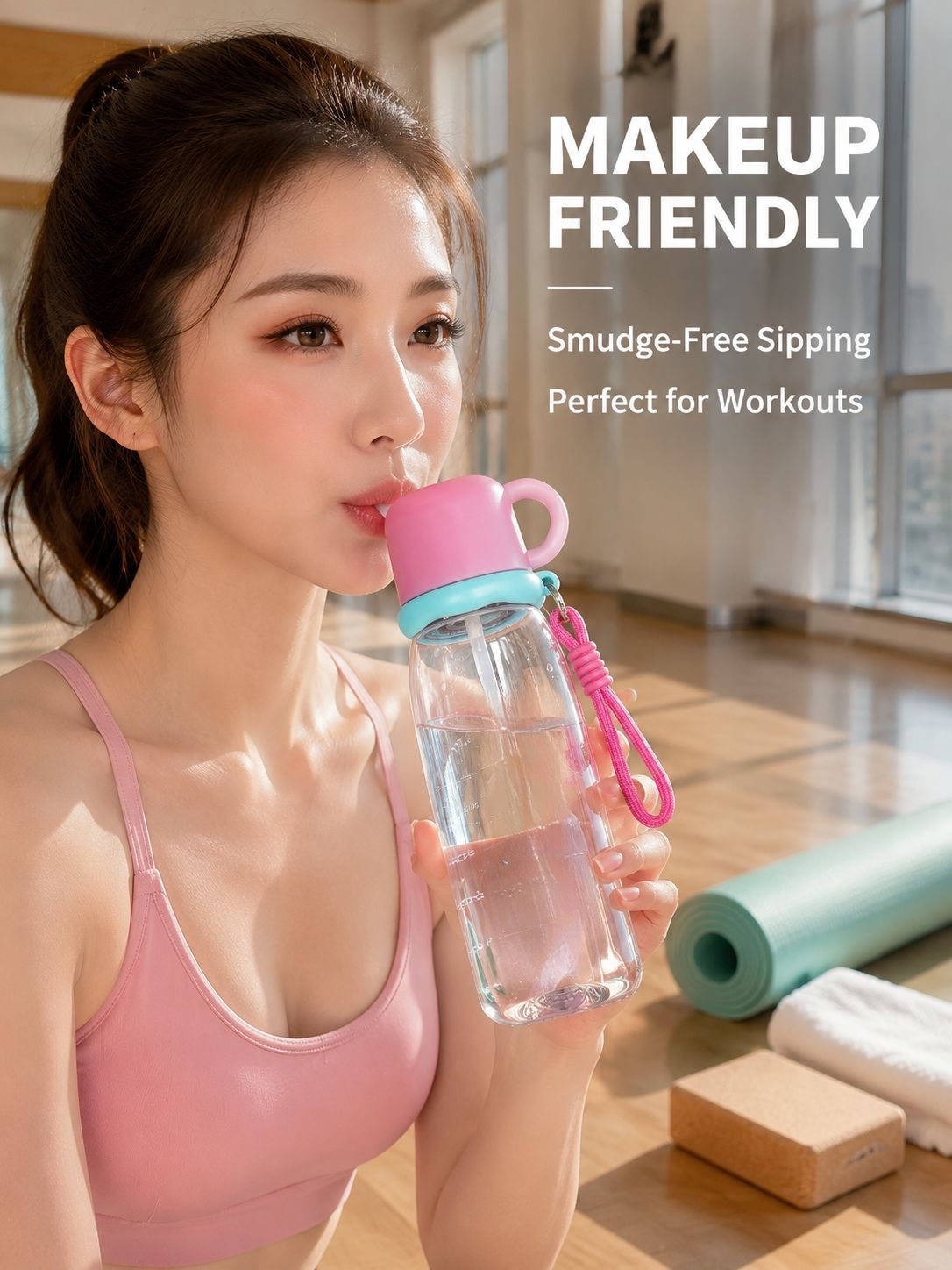 Leak-proof straw cup for school and travel