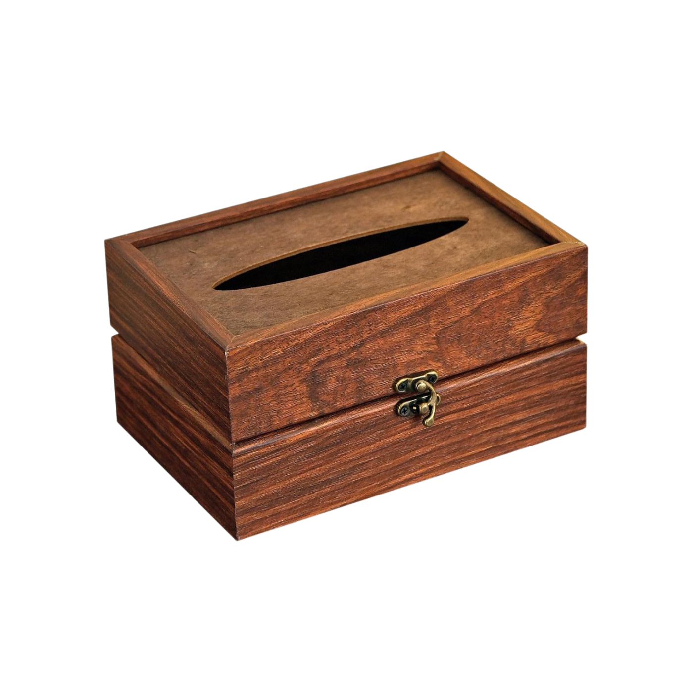 원목 소재의 다기능 티슈 상자