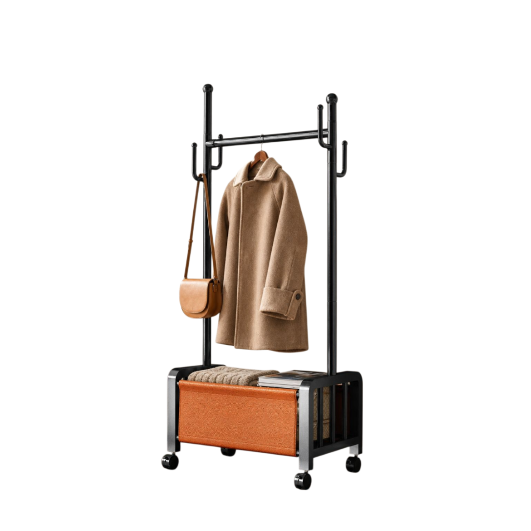 Multi-functional Luxury Floor Coat Rack, Portable Indoor Drying Rack