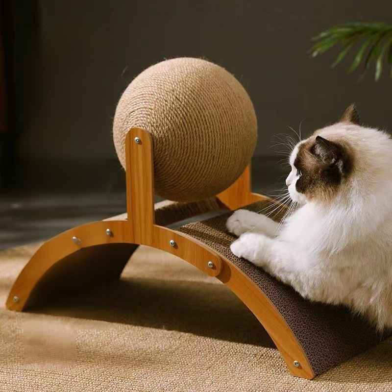 고양이그립 스탠드형 고양이그립 볼 내마모성 발톱제거기 자화자화한 장난감