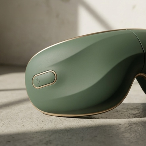 온열 기능 작동 중인 눈 마사지기