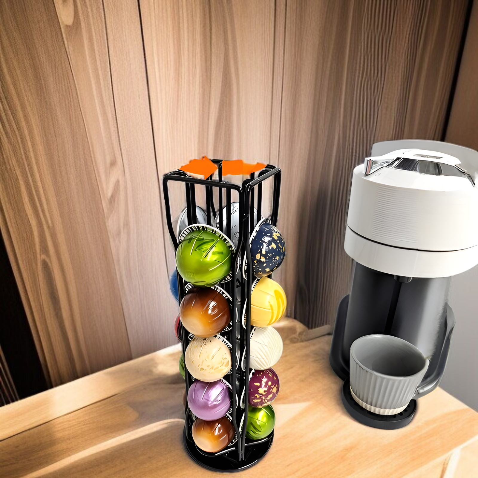 내구성 강한 철제 커피 캡슐 보관함