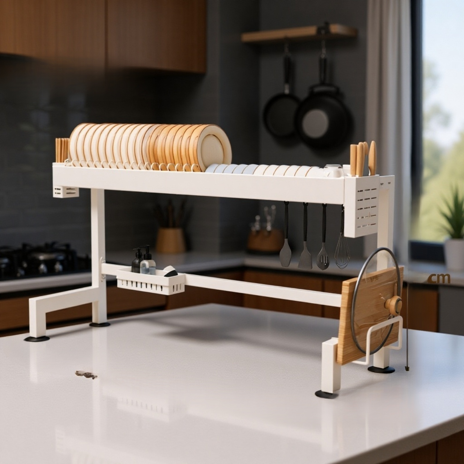 Cesta organizadora de cubiertos y platos