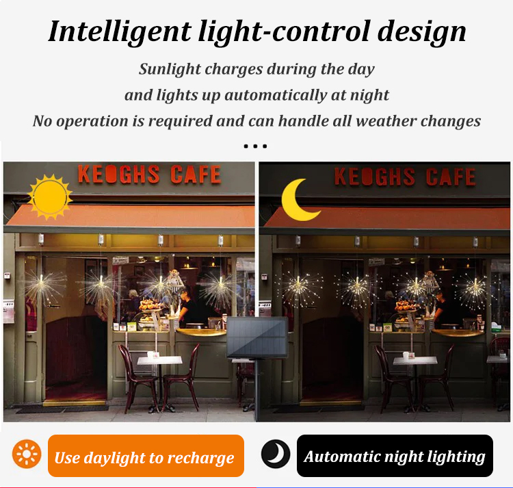 Solar firework lamp