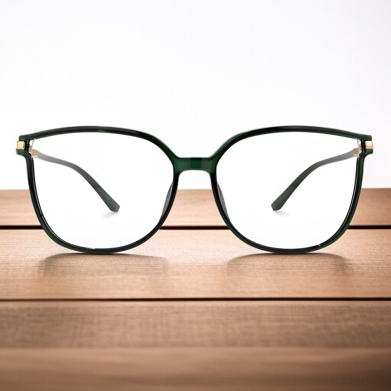 Detailansicht des großen Rahmens der Boston Brille