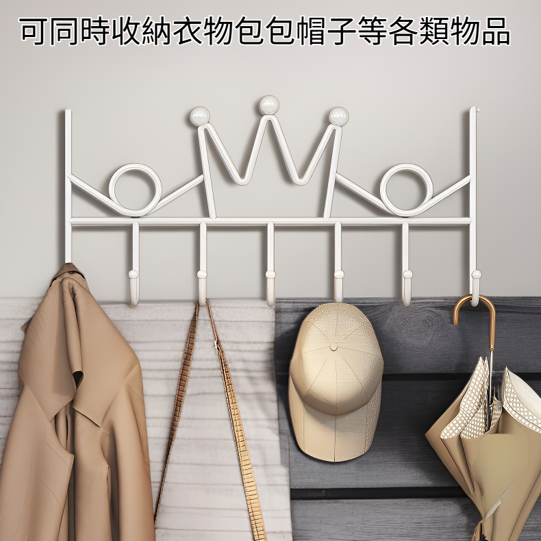 免打孔門後多功能掛鉤衣物收納