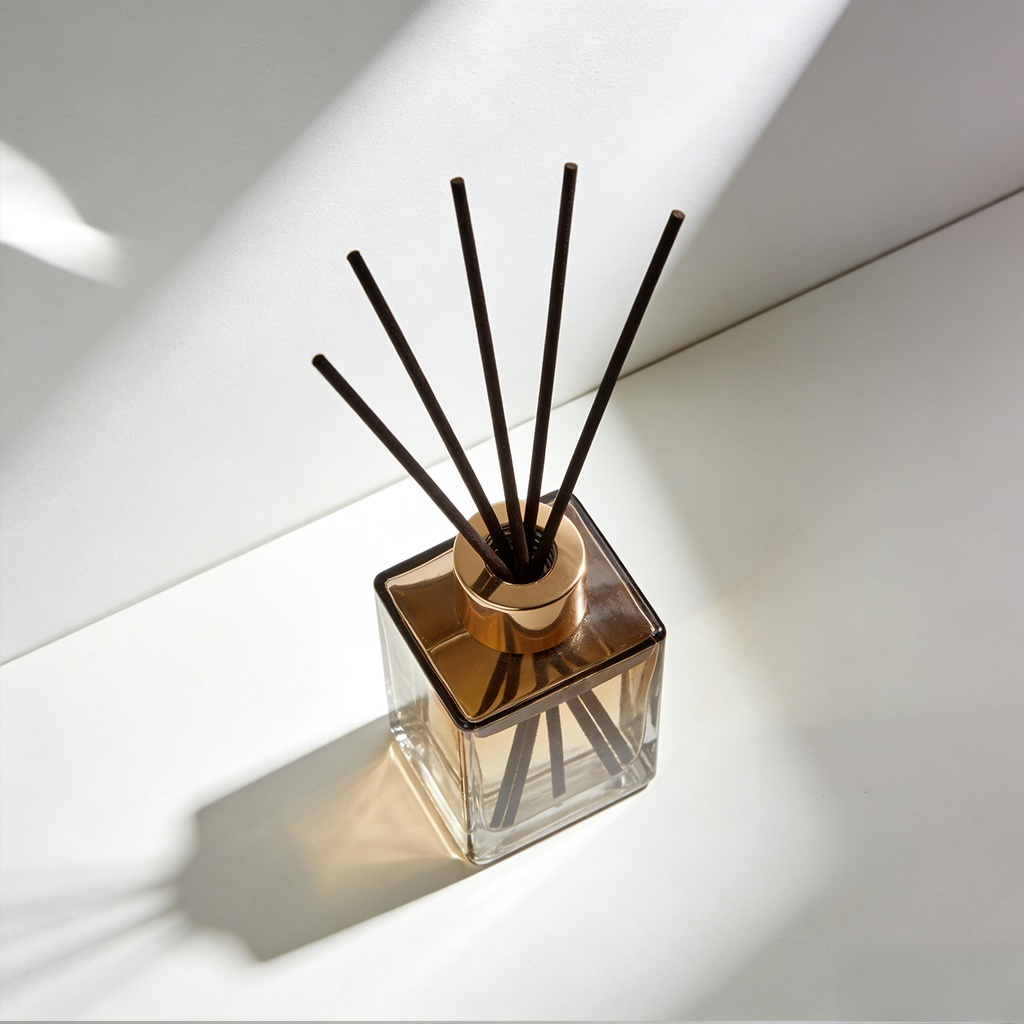 Modern aromatherapy ornament with essential oils in bedroom