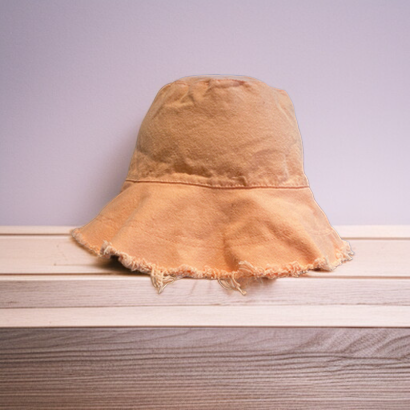 빈티지한 느낌의 올풀림 마감 여성용 워싱 코튼 피셔맨 햇