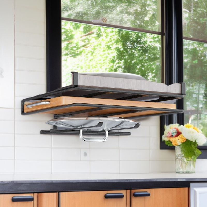 Organizer na ręczniki papierowe, pokrywki i deski do krojenia do kuchni