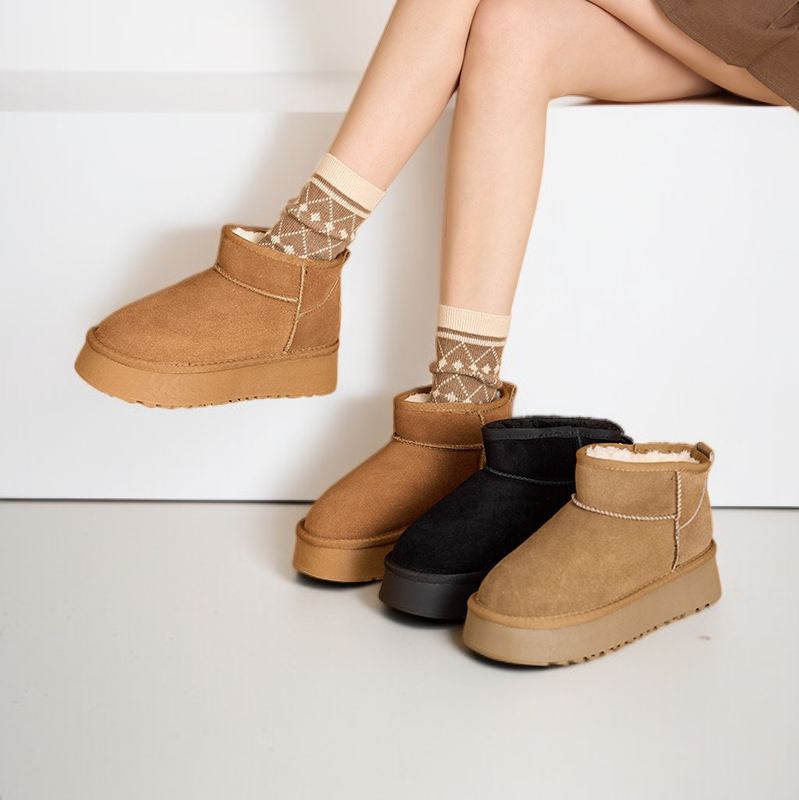 여성용 두꺼운 밑창의 겨울용 따뜻한 눈 부츠