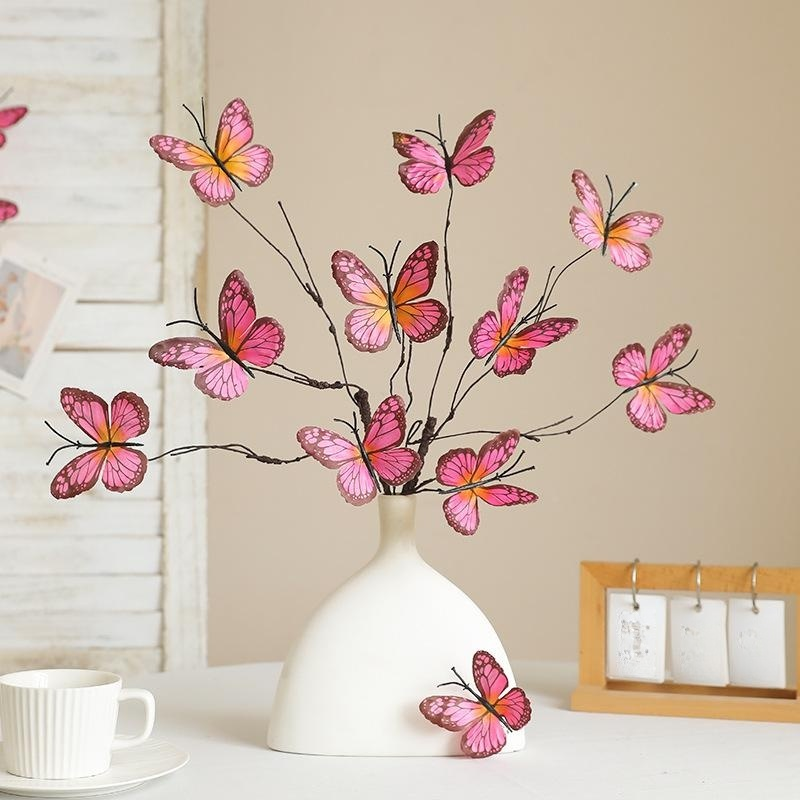 집 장식용 인조 나비 가지