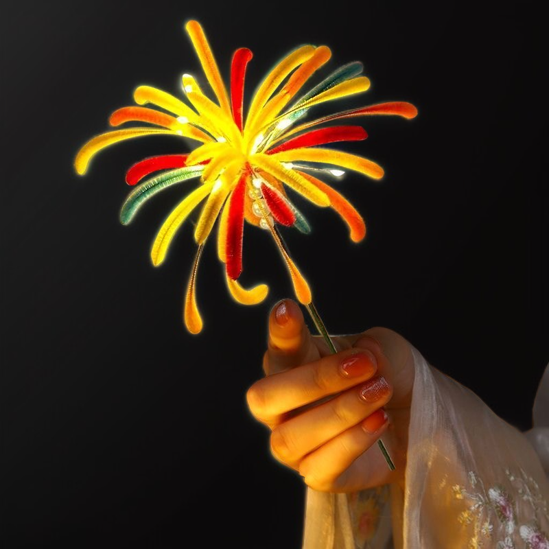 發光煙火扭扭棒輕巧便攜設計