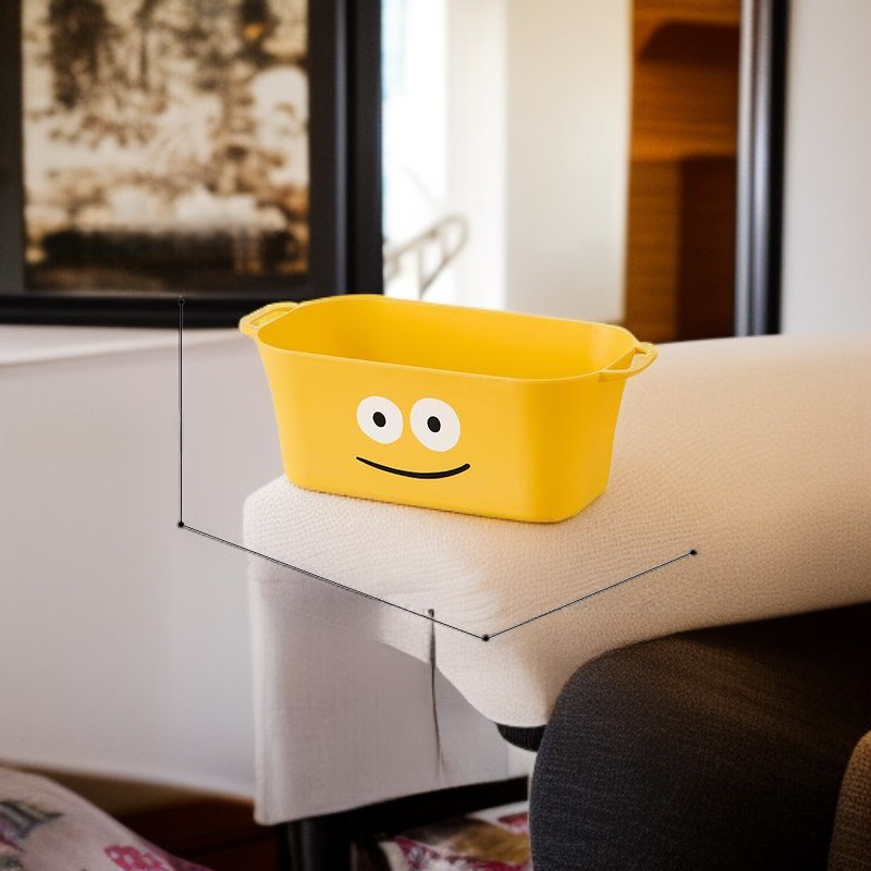 持ち手付きドーパミン風可愛い収納バスケット卓上収納ボックス