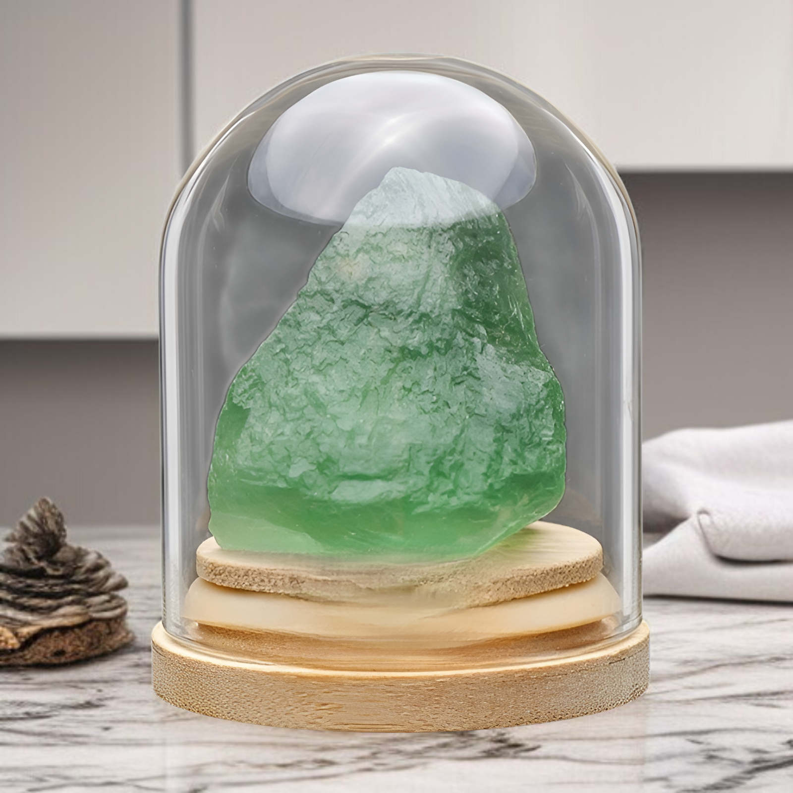 천연수정 원석 소원병 장식품