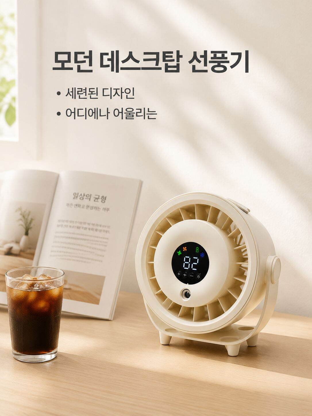 저소음 운전 초음파 나노 분무 탁상 냉각 선풍기