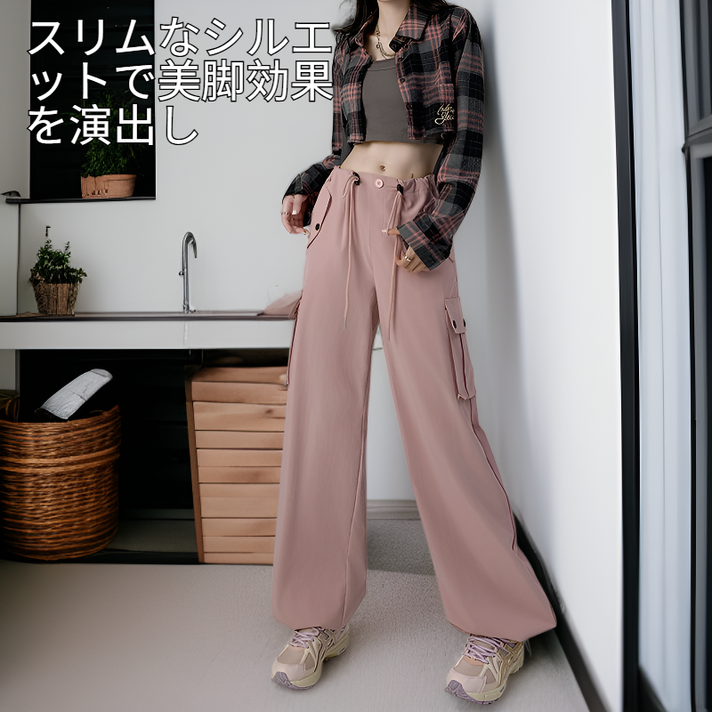 カジュアルスリムグレーグリーンレディースオーバーオールズスウェットパンツ