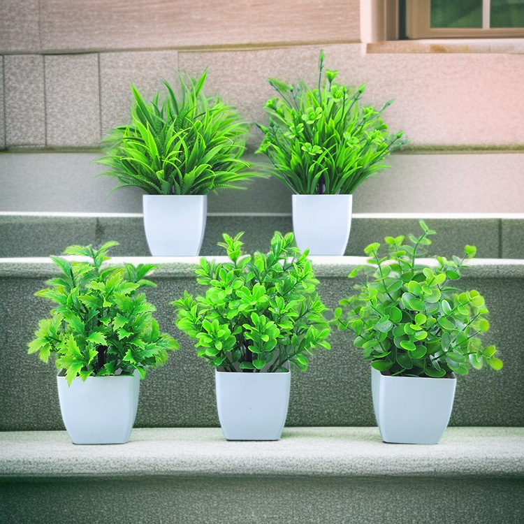 フェイクユーカリグリーン植木鉢付き