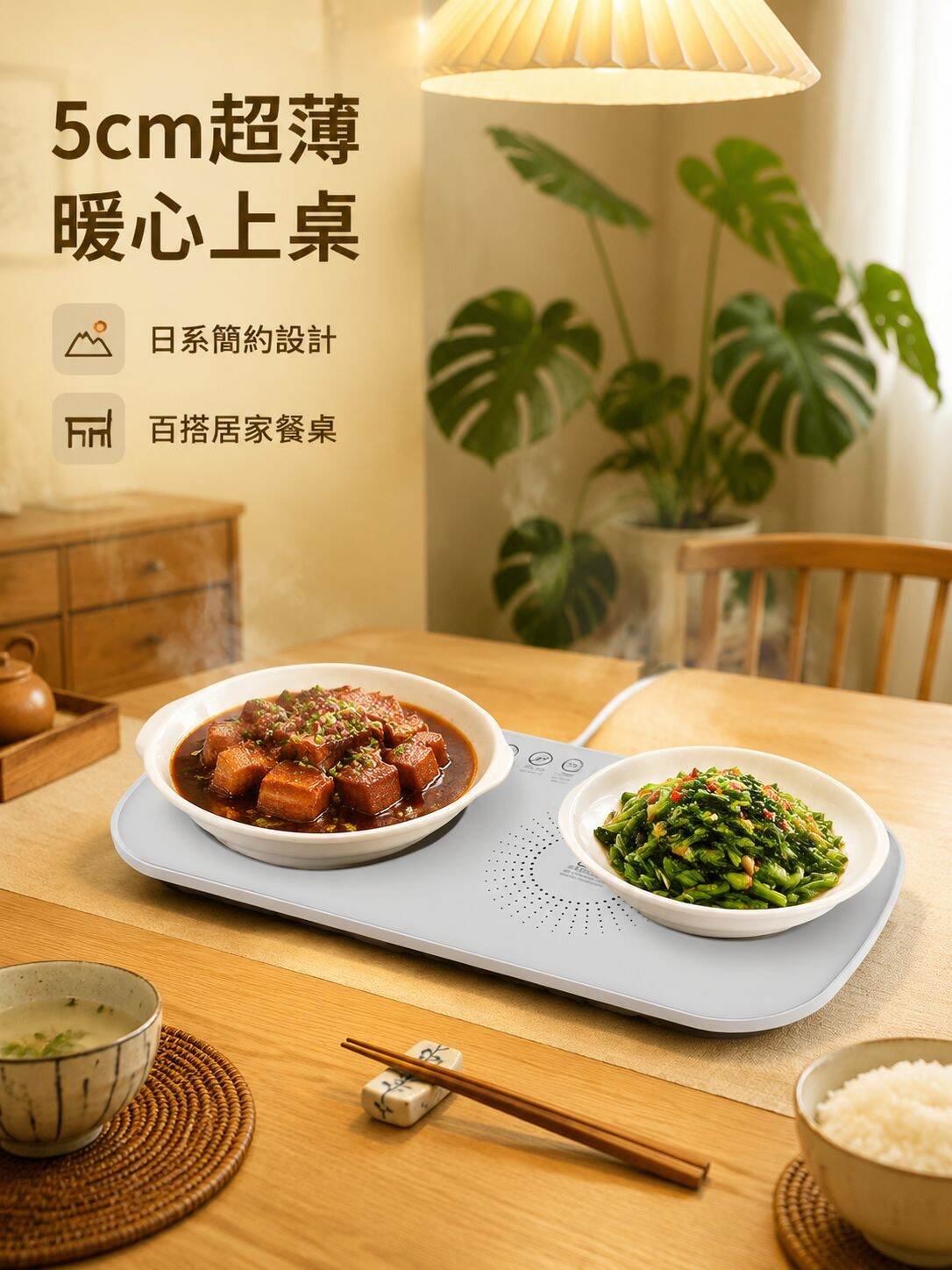 多功能恆溫保溫餐桌板