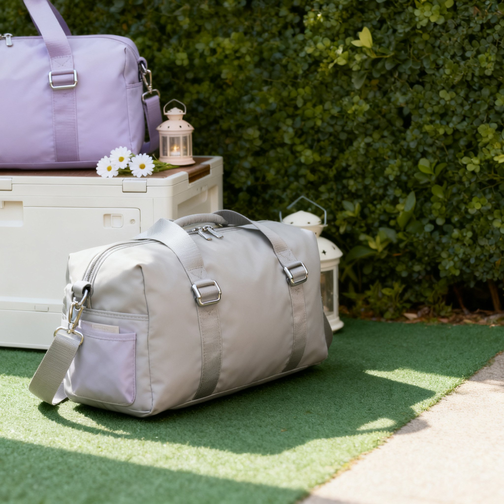 다용도 캔버스 여행용 가방 세트 (2개입)