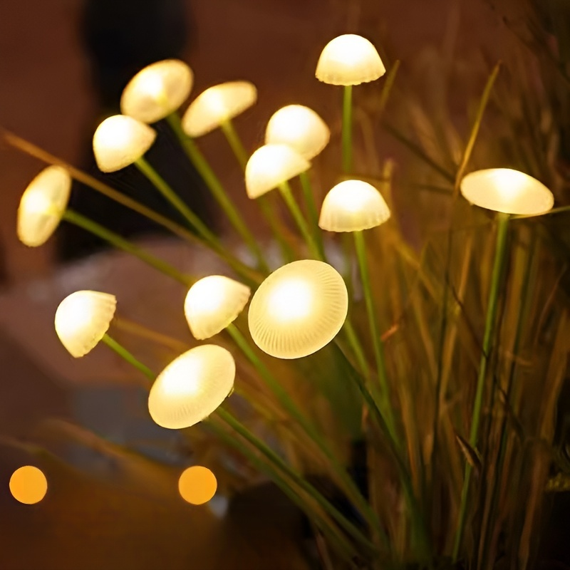 Luz de hongo solar para jardín