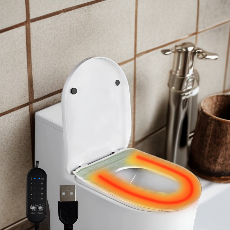 冬 USB スマート暖房便座洗えるトイレカバーハンドル付き高品質ラビットダウンユニバーサルシートクッション