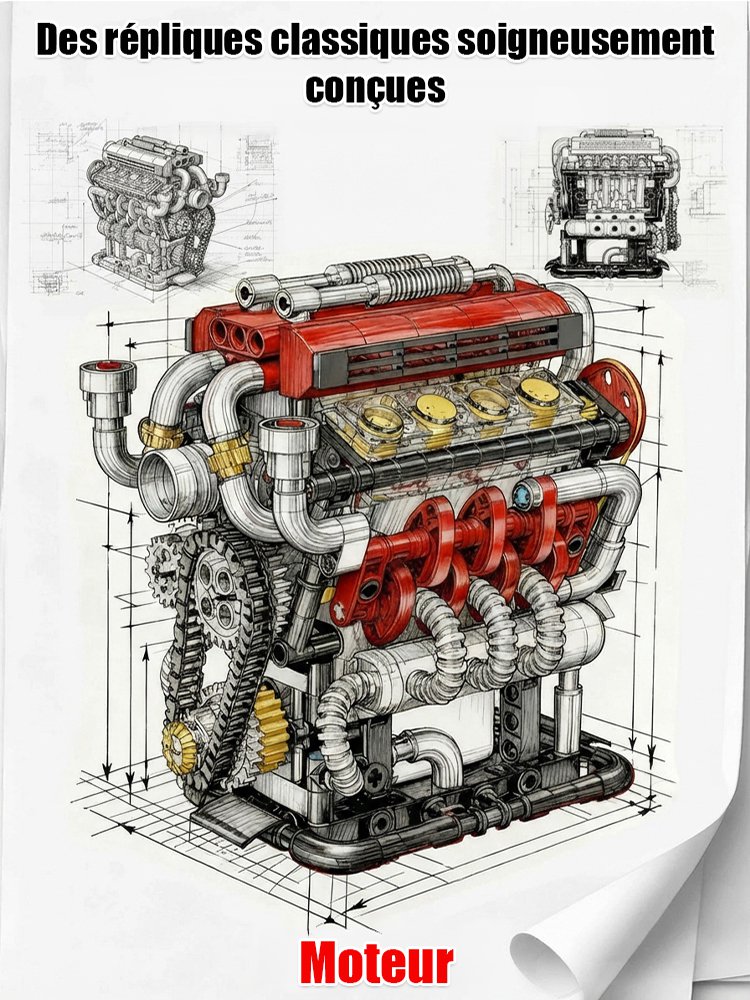 【Véritablement Démarrable】Groupe Motopropulseur Mécanique à Moteur V8