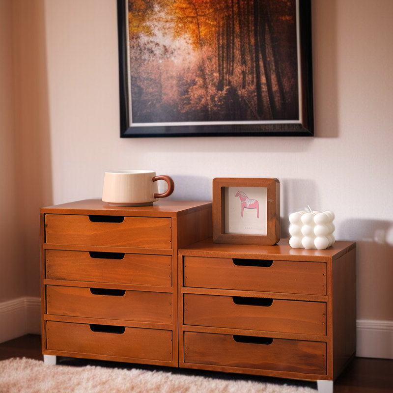 탁상 사물함 다단 수납 서랍형 사물함 잡동사니 수납장 우드 화장품 사물함 사물함 다용도 스몰 키높이 선반