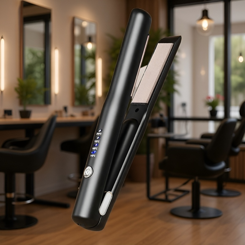 Tragbarer USB Mini kabelloser wiederaufladbarer Haarglätter und Lockenstab