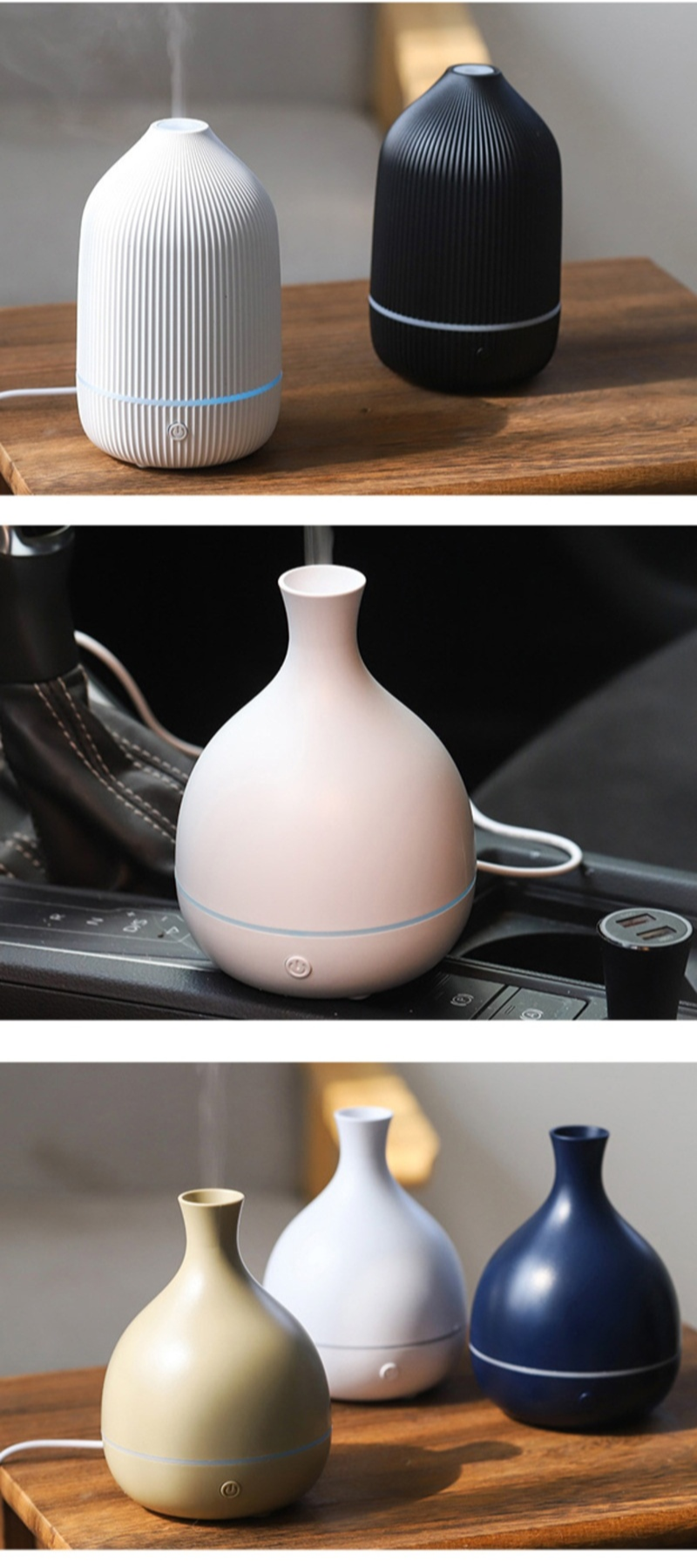 寝室で使用できるアロマ加湿器の設置例