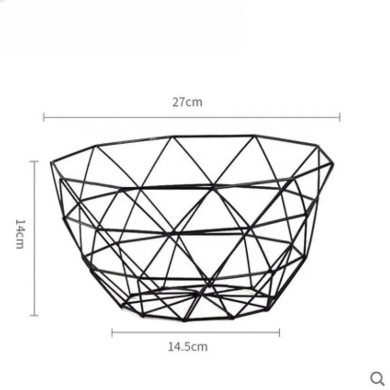 Plato de fruta de hierro forjado con hojas de loto
