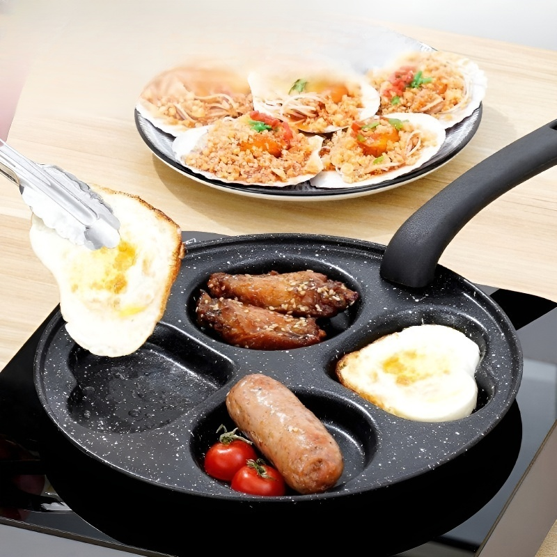 새로운 하트 모양 4구 계란 프라이팬