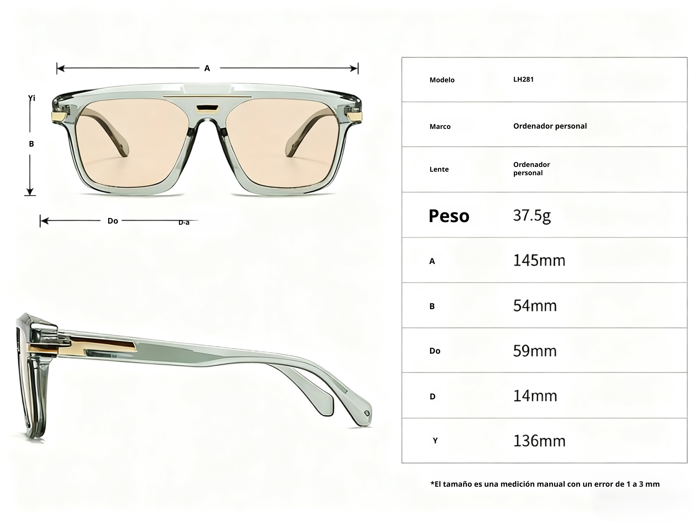 Gafas elegantes para embellecer la apariencia y proteger los ojos