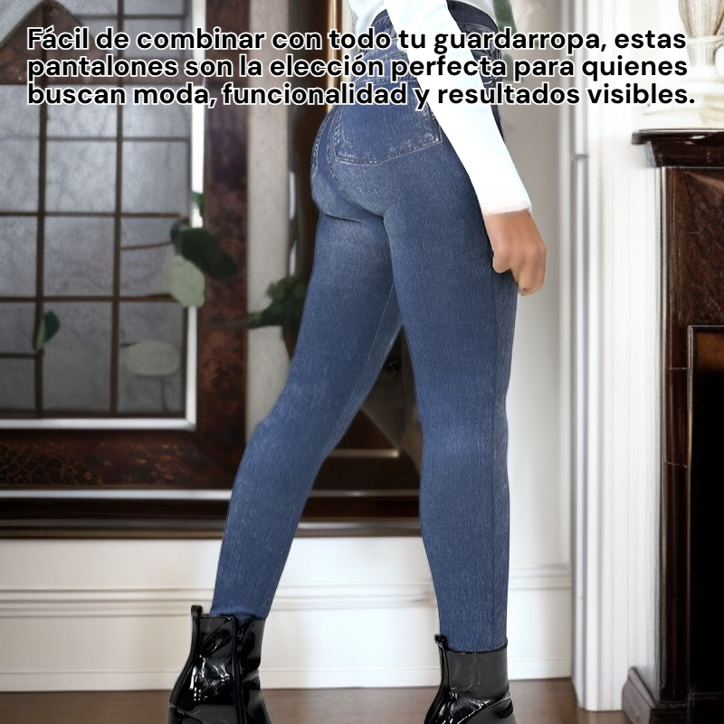 Jeans moldeadores ultraligeros con realce de glúteos