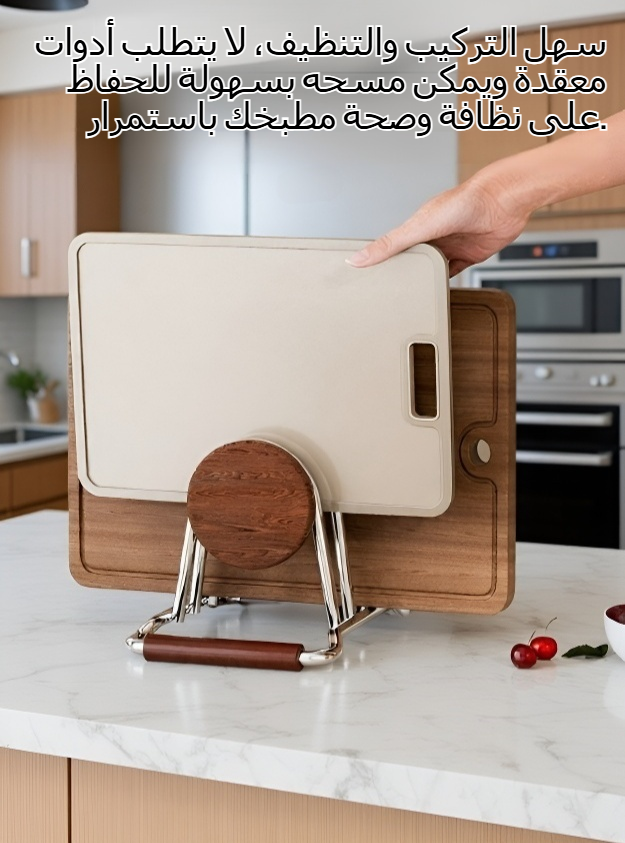 رف تخزين ألواح تقطيع من الفولاذ المقاوم للصدأ للمطبخ